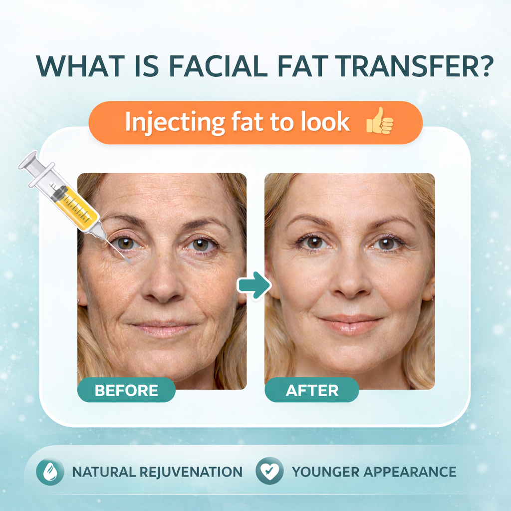 Facial Fat Transfer Process Illustration